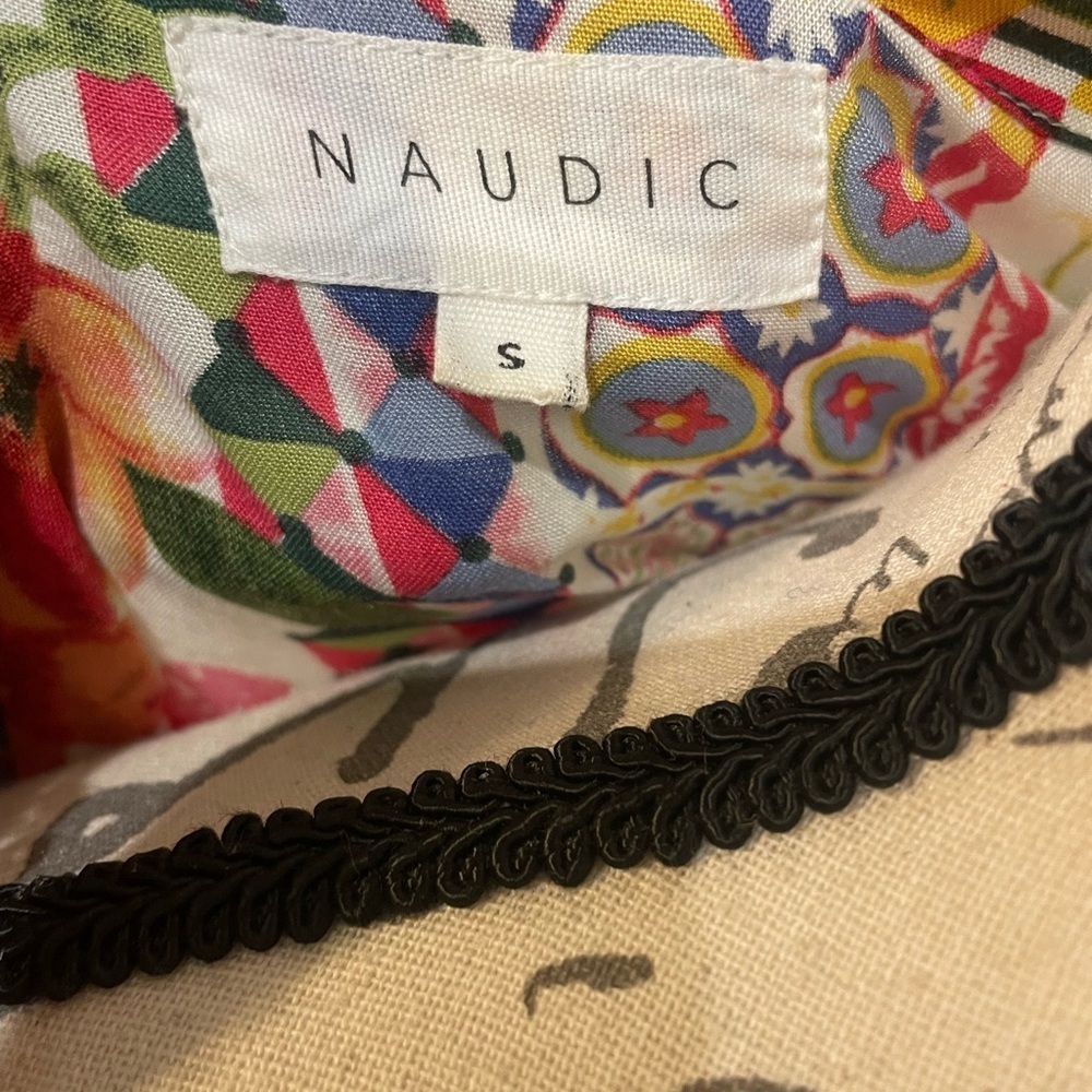 NAUDIC Maxi Bohemian Sundress with Flutter Sleeves 100% Viscose EUC - Picture 2 of 13
